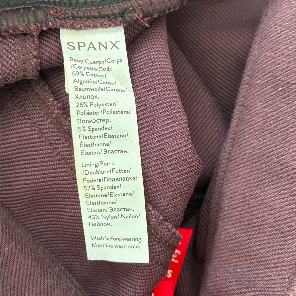 Spanx Size S Jean-Ish Leggings in Plum - Picture 5 of 6